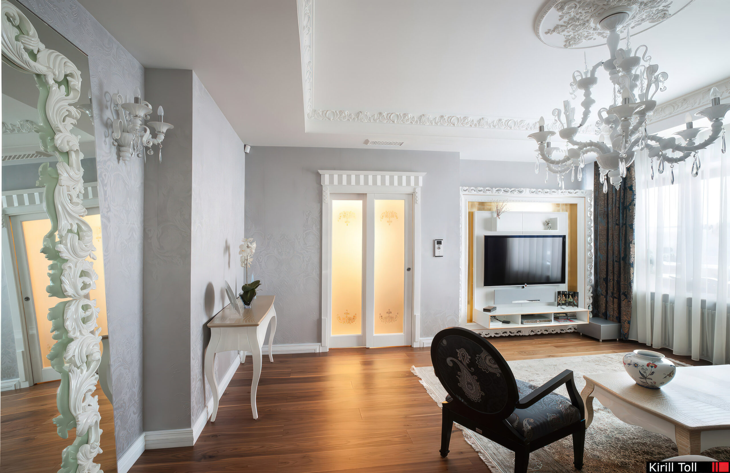 ЖК 1-ый Обыденский переулок 10, район Хамовники, фотограф Кирилл Толль развенчивает догму ИИ о «теплом свете для золота»